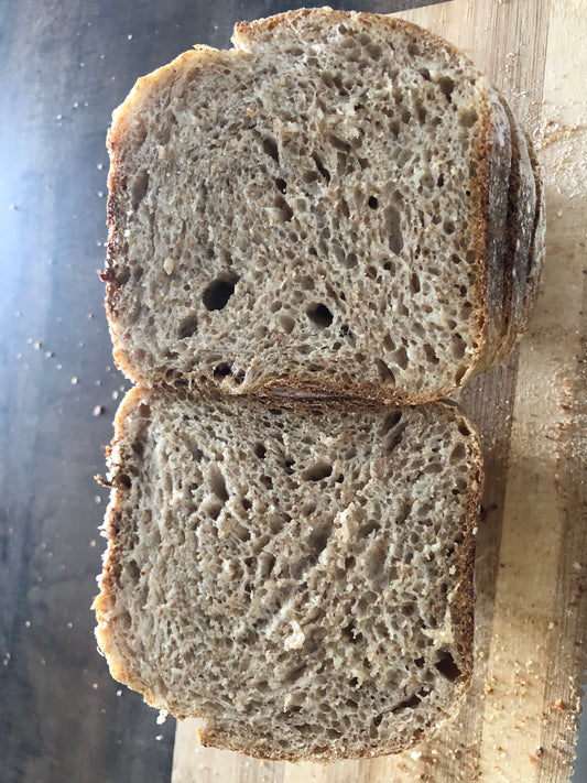 40% Wholemeal Sourdough 自制野酵40%全麦面包 ~500g