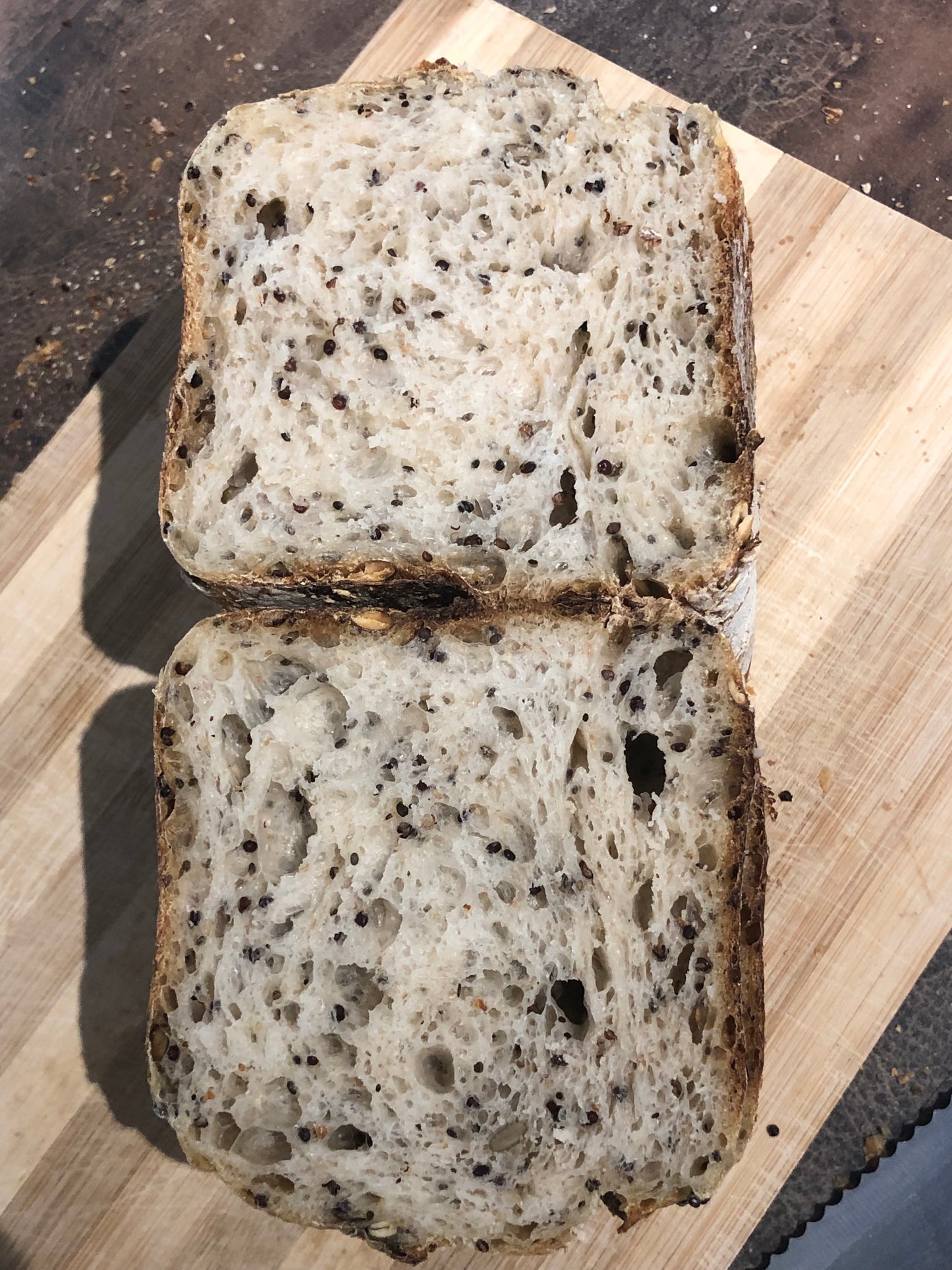 Homemade Multigrain Sourdough ~530g