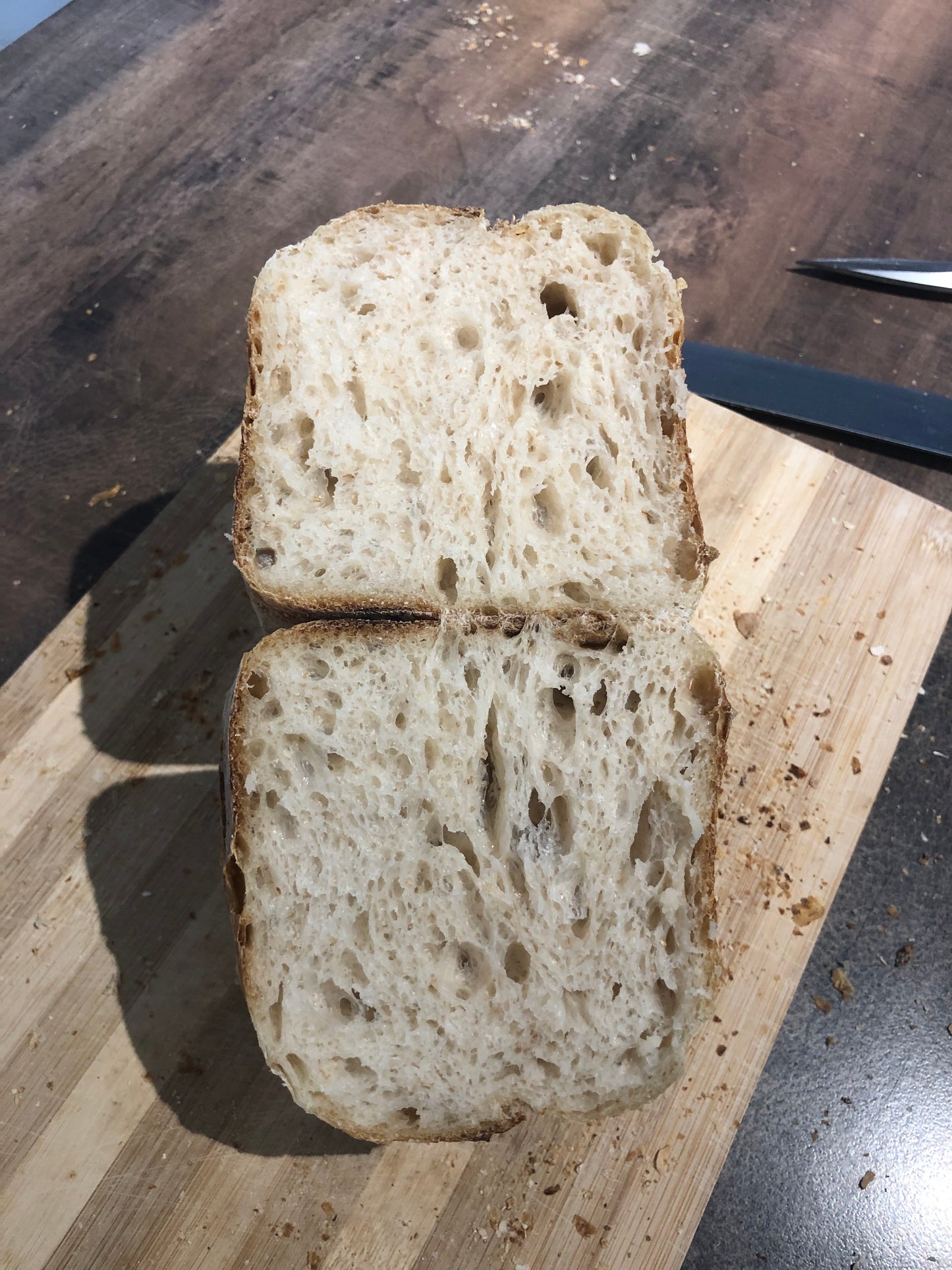 Homemade Wholemeal Sourdough 自制野酵全麦面包 ~500g